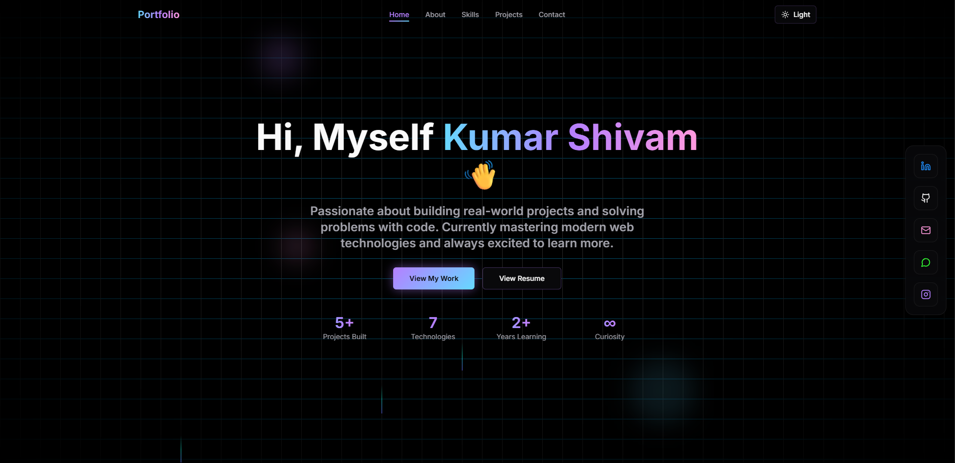 Kumar's Portfolio